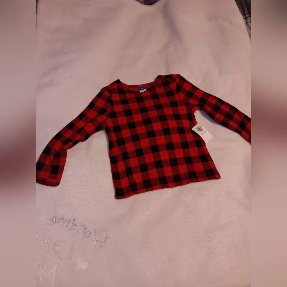 Old Navy Printed Long-Sleeve Thermal-Knit T-Shirt NWT